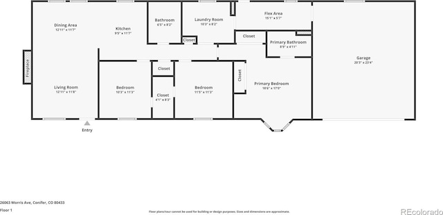 26063 Morris Ave, Conifer, CO 80433 - floor plan / room layout