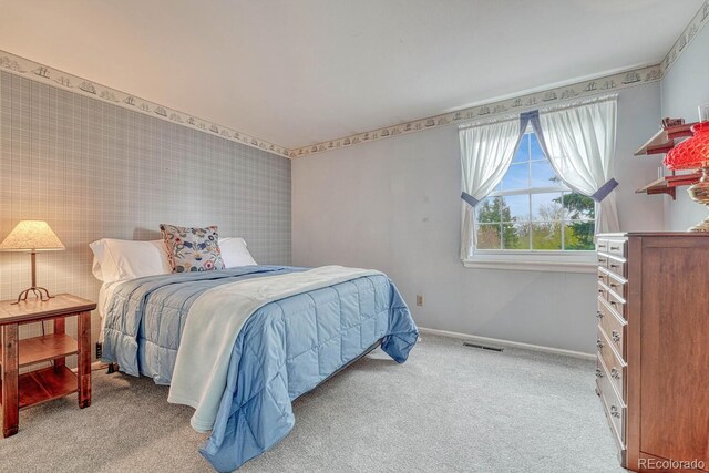 7100 S Hudson Cir, Centennial, CO 80122 - bedroom featuring baseboards, carpet flooring, and visible vents