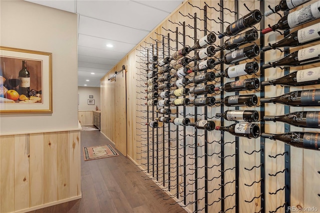 814 Neville Ln, Golden, CO 80401 - wine area featuring hardwood / wood-style flooring and recessed lighting