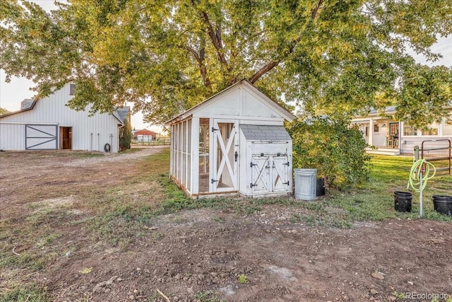 view of outdoor structure