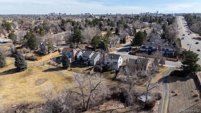 bird's eye view with a residential view