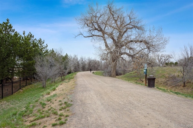 view of road