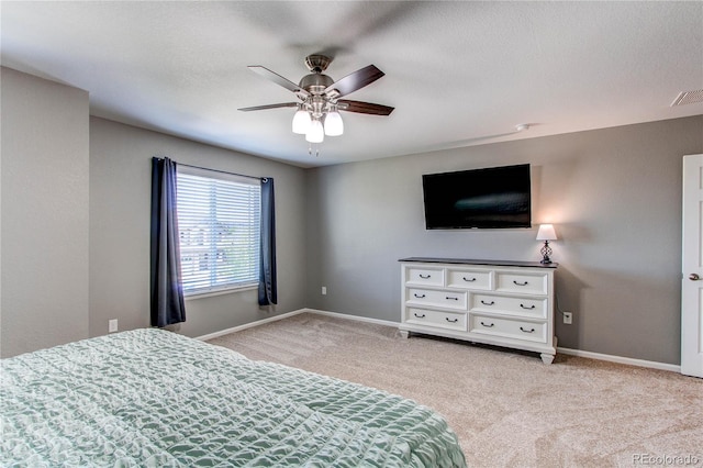 25046 E Bayaud Pl, Aurora, CO 80018 - bedroom with carpet flooring, baseboards, and ceiling fan