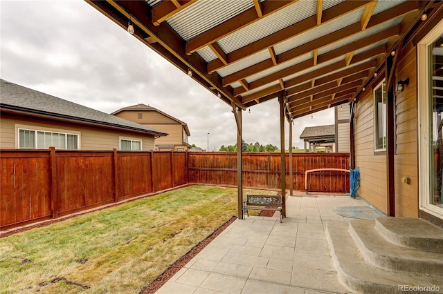 25046 E Bayaud Pl, Aurora, CO 80018 - fenced backyard with a patio area