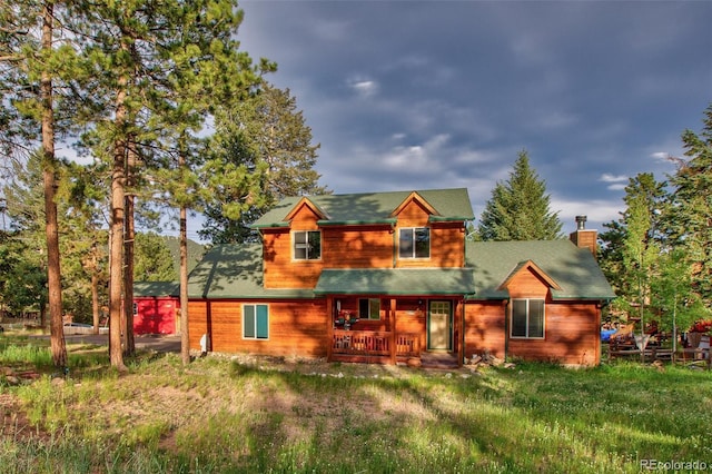 view of front of house with covered porch