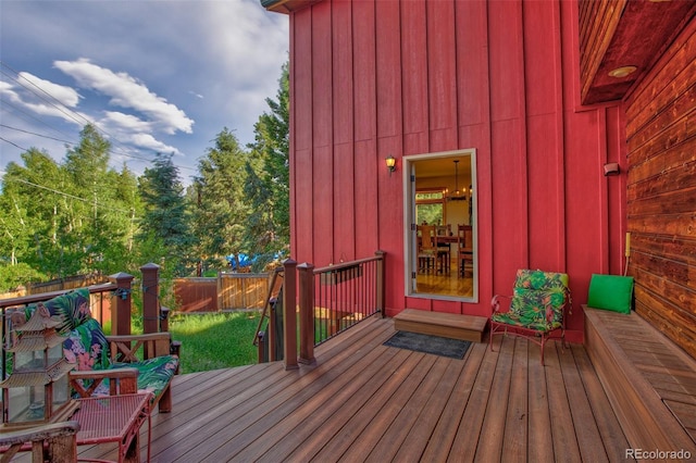 view of wooden deck