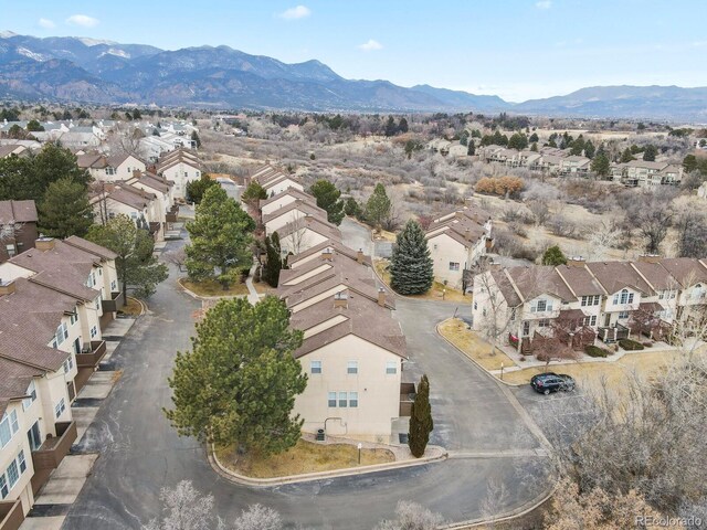 3244 Capstan Way, Colorado Springs, CO 80906 - drone / aerial view featuring a mountain view