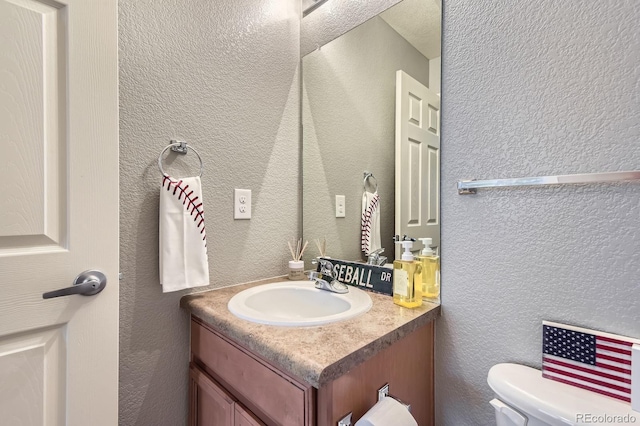9381 Ashbury Cir Unit 105, Parker, CO 80134 - half bath with vanity and a textured wall