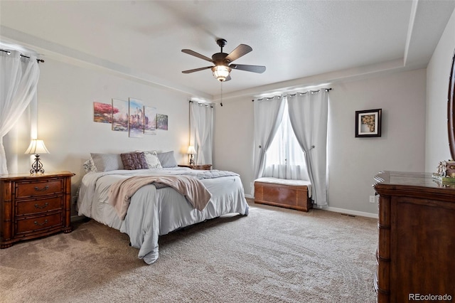 2200 Cadman St, Berthoud, CO 80513 - bedroom with light carpet, baseboards, and a ceiling fan