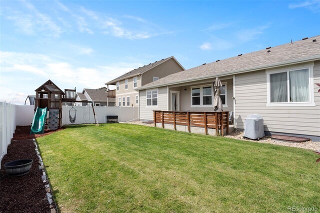 2200 Cadman St, Berthoud, CO 80513 - rear view of property featuring a playground and a shingled roof