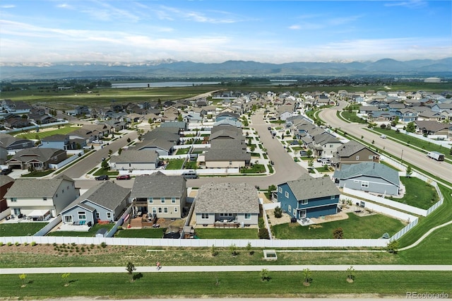2200 Cadman St, Berthoud, CO 80513 - aerial perspective of suburban area featuring a water and mountain view