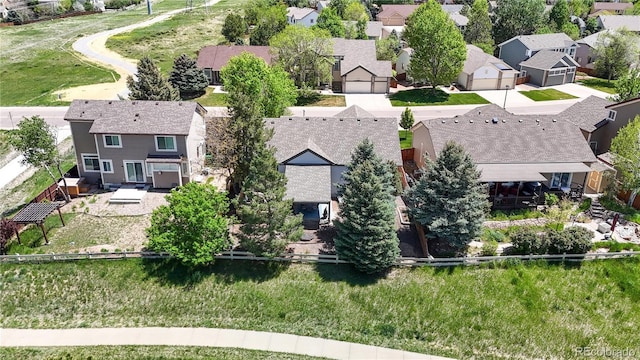 aerial perspective of suburban area