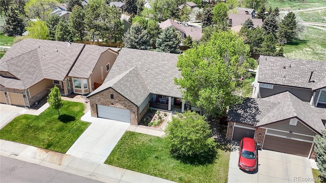 aerial view of residential area