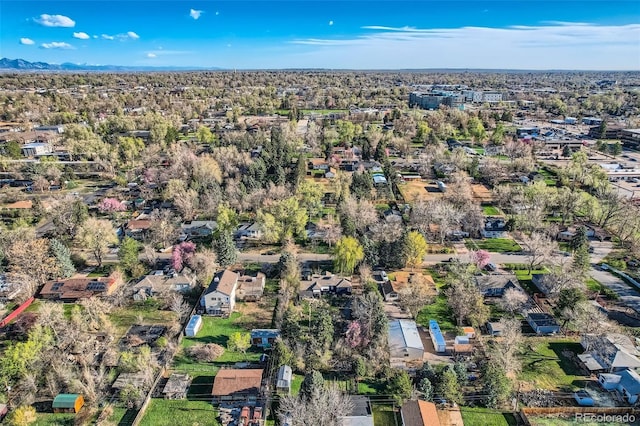 drone / aerial view with a residential view