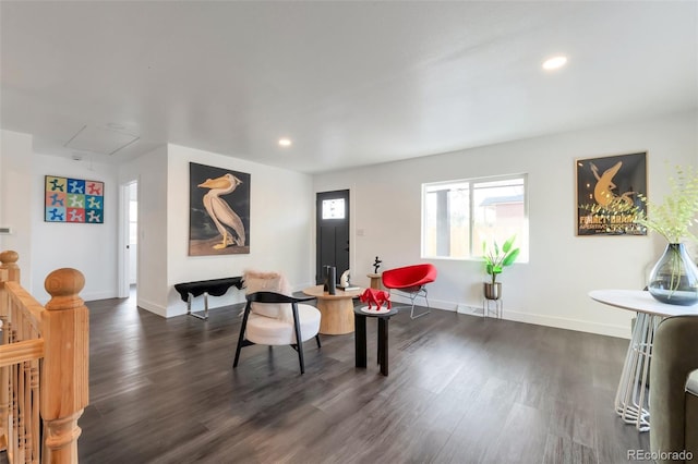 interior space featuring dark hardwood / wood-style floors