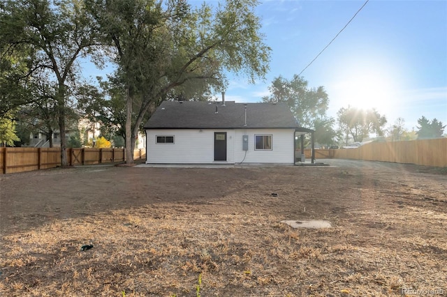 view of back of property