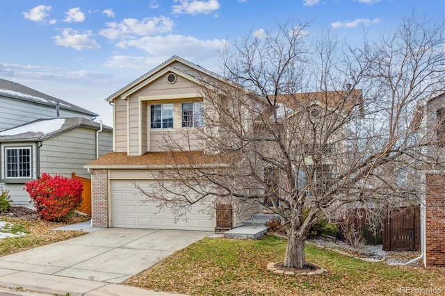 front of property featuring a garage