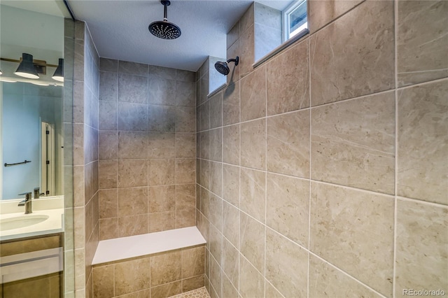 23909 E 41st Ave, Aurora, CO 80019 - full bath featuring a tile shower and vanity