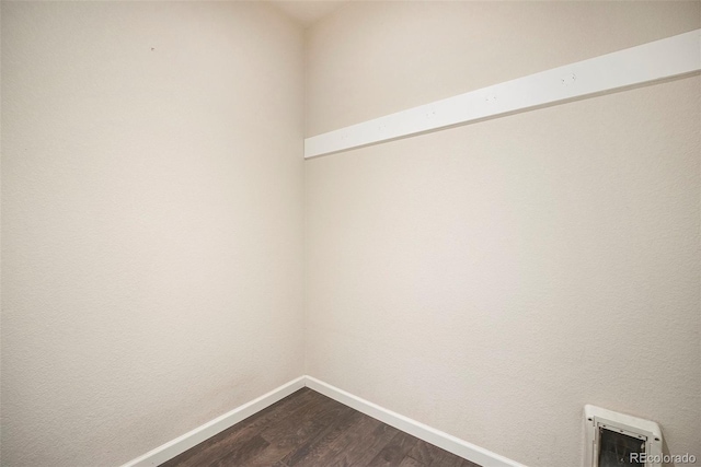 6370 Twilight Ave, Firestone, CO 80504 - unfurnished room with dark wood-style floors and baseboards