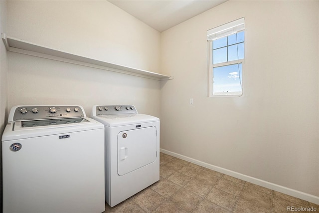 6370 Twilight Ave, Firestone, CO 80504 - washroom with separate washer and dryer and baseboards