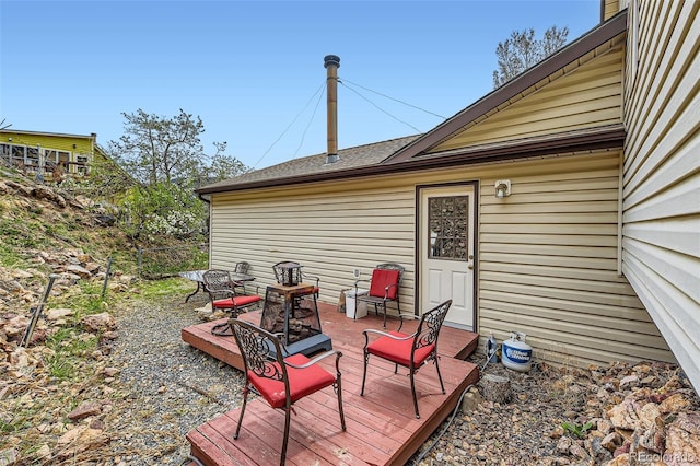 wooden deck with fence