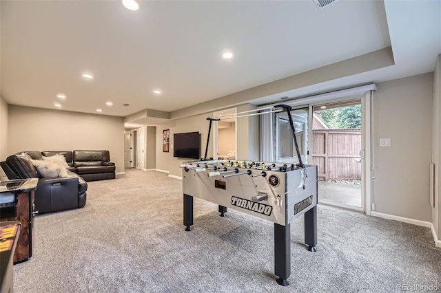 12668 W 1st Pl Unit 81, Denver, CO 80228 - game room with carpet flooring, baseboards, and recessed lighting