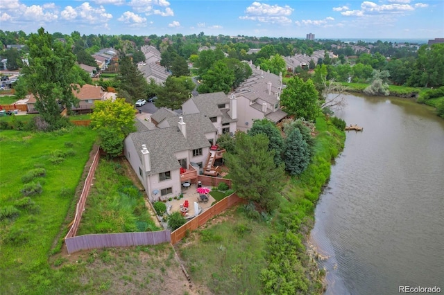 12668 W 1st Pl Unit 81, Denver, CO 80228 - aerial perspective of suburban area with a nearby body of water