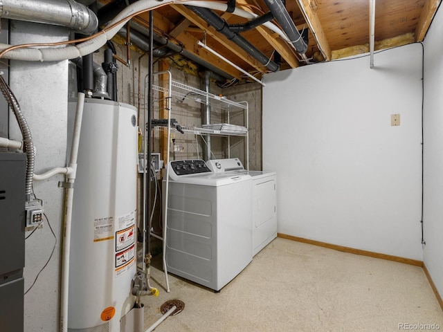 1714 W 102nd Ave, Thornton, CO 80260 - laundry room with water heater and separate washer and dryer
