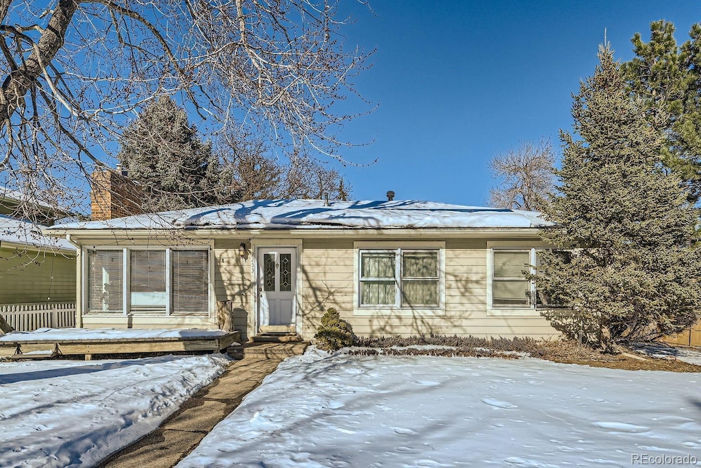 view of front of home