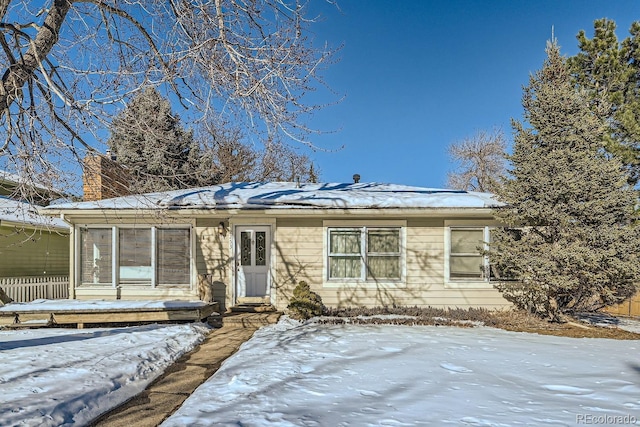 view of front of home