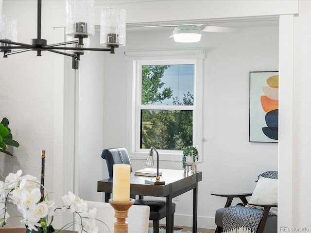 15229 Navajo St, Broomfield, CO 80023 - dining room with baseboards and a chandelier