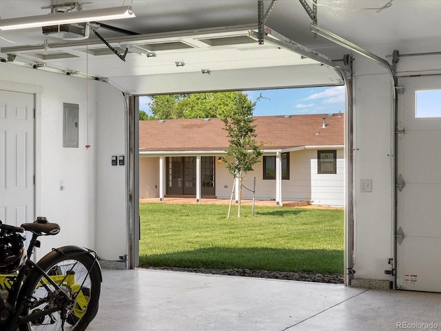 15229 Navajo St, Broomfield, CO 80023 - garage with a garage door opener and electric panel