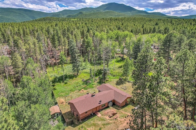 200 Rd P37, Bailey, CO 80421 - aerial view of property and surrounding area featuring a forest and mountains