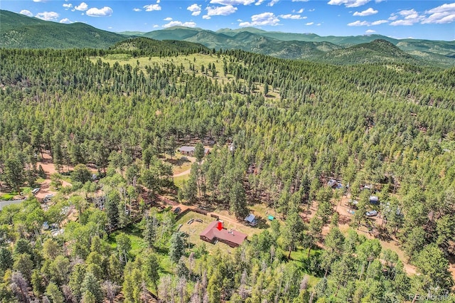 200 Rd P37, Bailey, CO 80421 - aerial overview of property's location with a heavily wooded area and a mountain backdrop