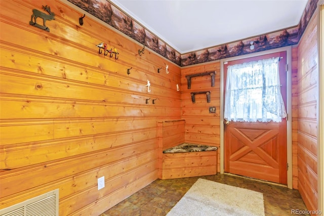 29090 Golf Way, Evergreen, CO 80439 - doorway featuring wood walls