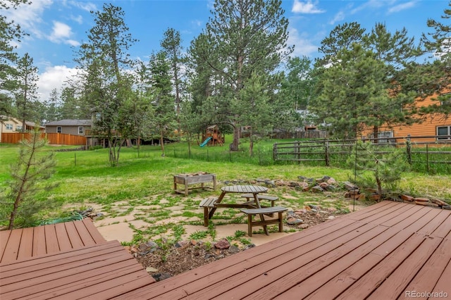 29090 Golf Way, Evergreen, CO 80439 - deck with a fenced backyard