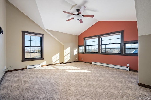 127 Silver Sage Rd, Granby, CO 80446 - unfurnished room featuring carpet, a healthy amount of sunlight, baseboard heating, and ceiling fan
