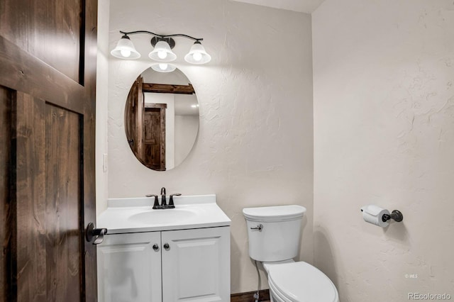 4513 County Road 323, Westcliffe, CO 81252 - half bathroom featuring vanity and a textured wall