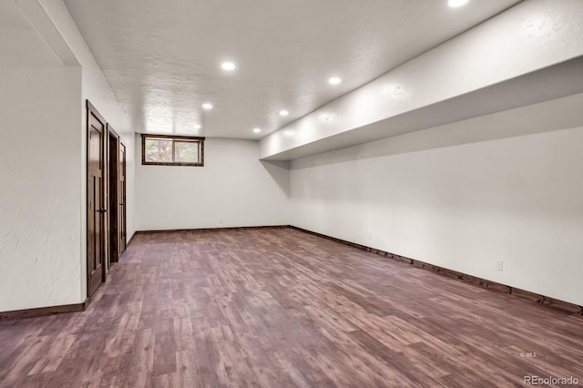 4513 County Road 323, Westcliffe, CO 81252 - basement with recessed lighting and wood finished floors