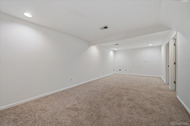 904 Clover Cir, Lafayette, CO 80026 - finished below grade area with carpet, recessed lighting, and baseboards