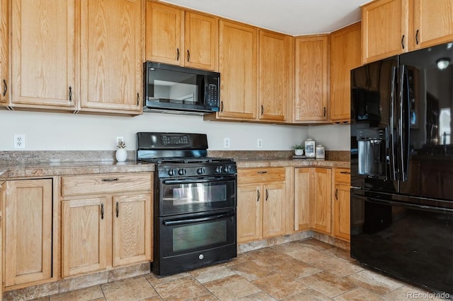 kitchen featuring black appliances