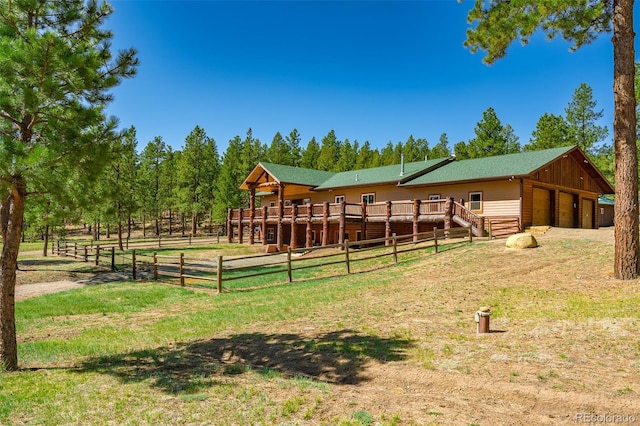 14552 Timber Valley Dr, Weston, CO 81091 - view of yard with a garage