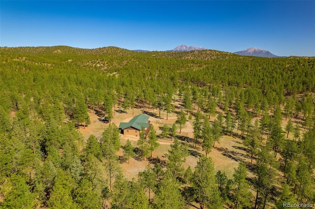 14552 Timber Valley Dr, Weston, CO 81091 - aerial view of property and surrounding area featuring a forest and mountains