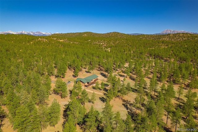 14552 Timber Valley Dr, Weston, CO 81091 - aerial view of property and surrounding area featuring a mountainous background and a heavily wooded area