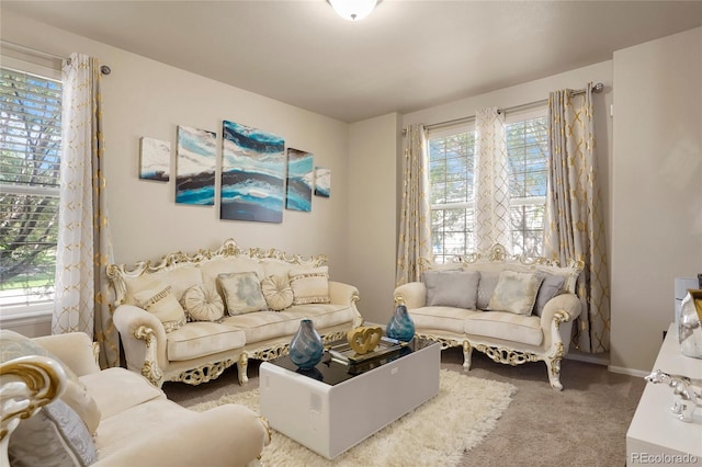 view of carpeted living room