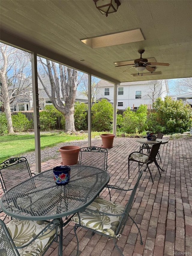 6454 S Nelson Way, Littleton, CO 80127 - view of patio / terrace with ceiling fan and outdoor dining area