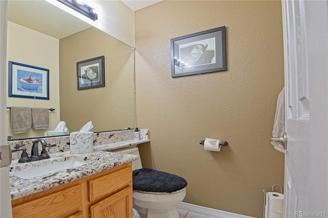 16873 Boreas Ct, Parker, CO 80134 - half bathroom featuring vanity and tile patterned floors