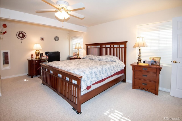 16873 Boreas Ct, Parker, CO 80134 - bedroom with light colored carpet and a ceiling fan