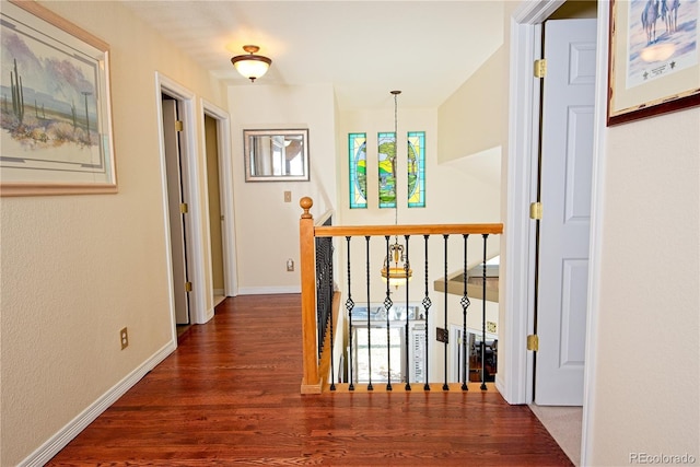 16873 Boreas Ct, Parker, CO 80134 - hallway with an upstairs landing and wood finished floors