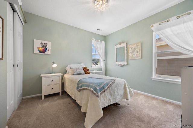 4194 Beautiful Cir, Castle Rock, CO 80109 - carpeted bedroom featuring baseboards and a closet